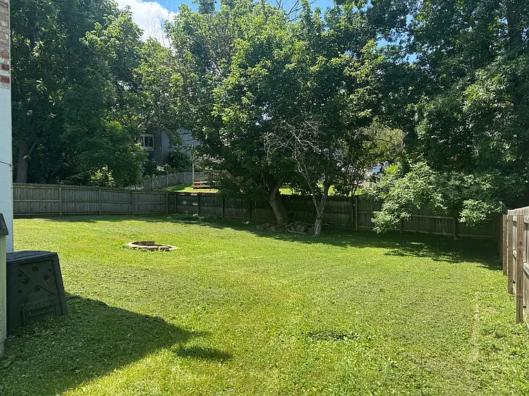 Fenced in back yard