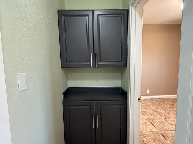 Hallway cabinet storage