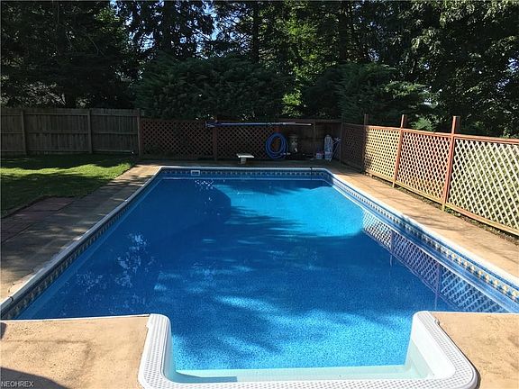 Fenced in backyard with a great pool for family fun and entertaining.