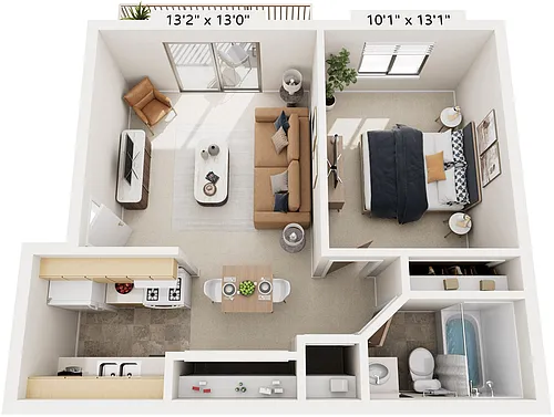 Floor plan One Bedroom