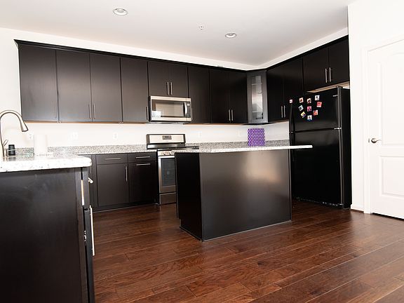 Modern kitchen with Gas stove, refrigerator, microwave Oven and Dishwasher