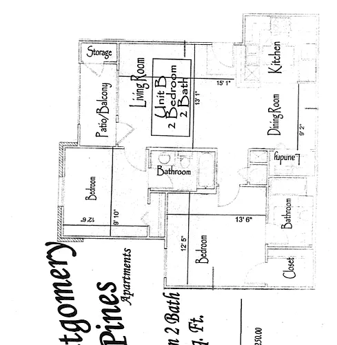 Floor plan 2 Bedroom A plan