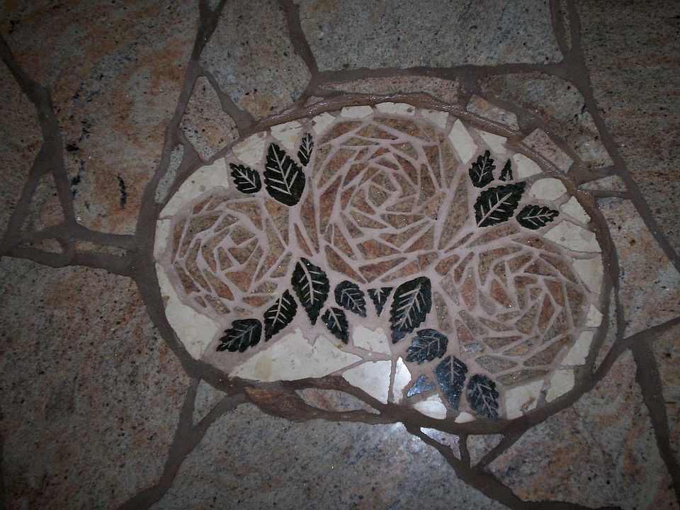 Marble floor in kitchen