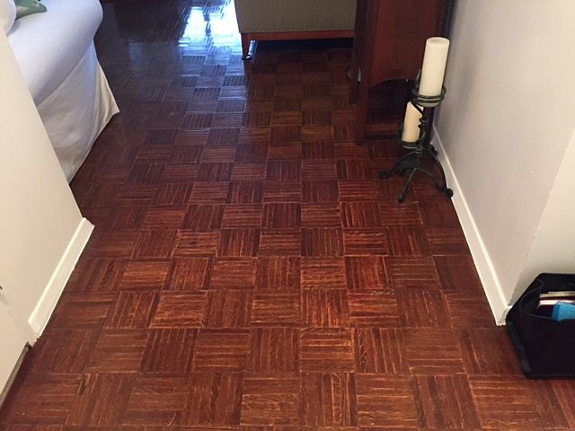 Gleaming hardwood floors