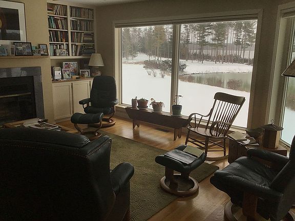 Living room with fireplace