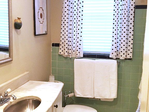 bath with updated vanity