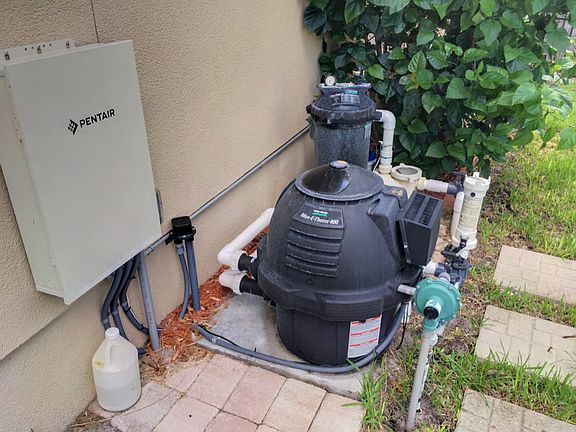 Pool pump and heater.