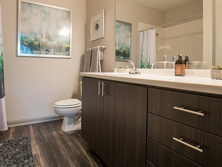 Apartment Bathroom with large soaking tub