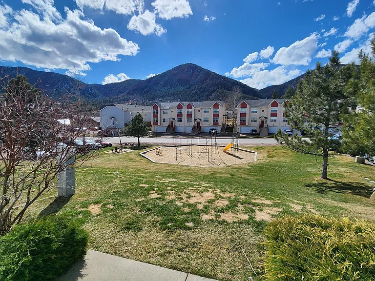 Back patio & community playground