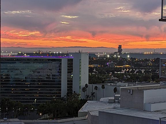 Bay view sunset from balcony