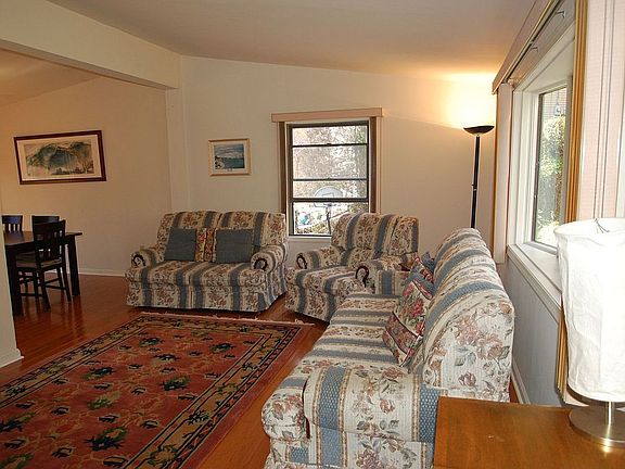 Living Room - hardwood floor, bay window