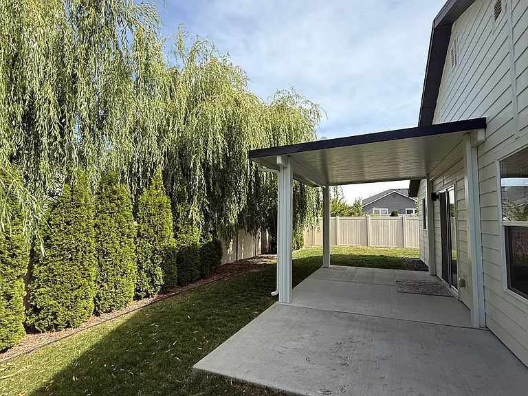 Backyard and Covered patio