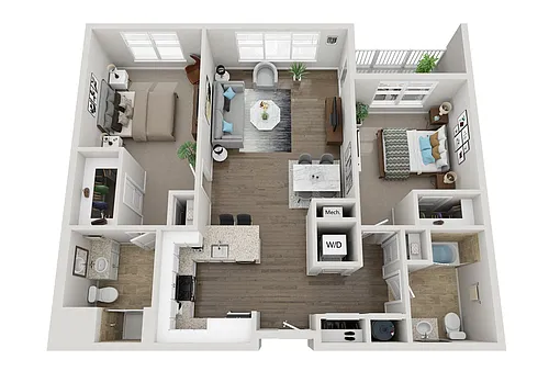 Floor plan Two Bedroom Type A Floorplan