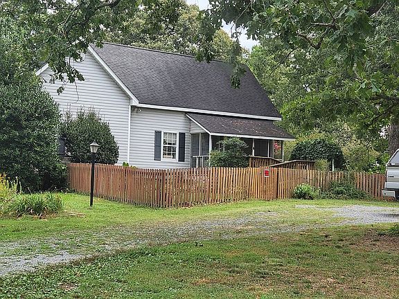 Side of home with back porch