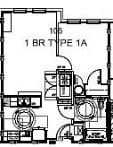 Floor plan 1 Bedrooms