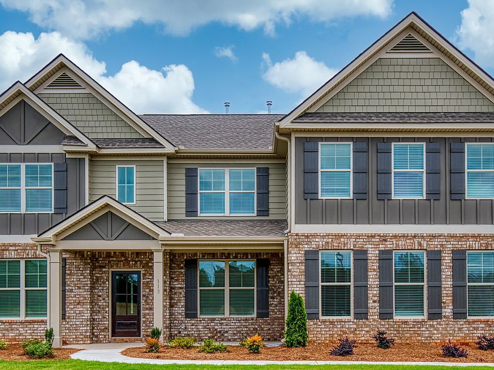 Front elevation with brick