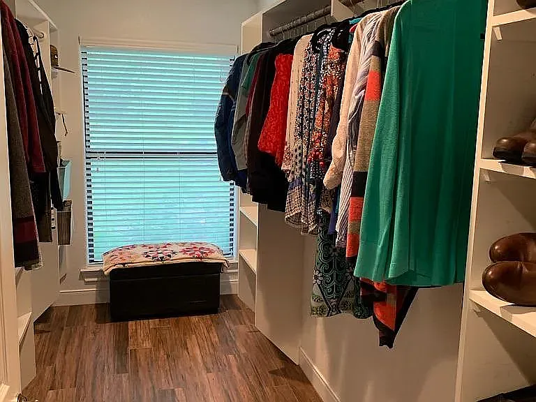 Large walk-in primary closet