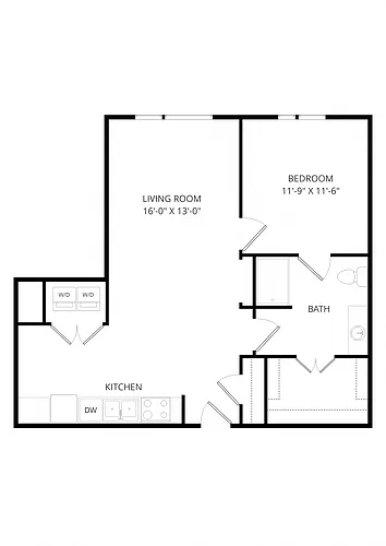 Floor plan B19 1X1