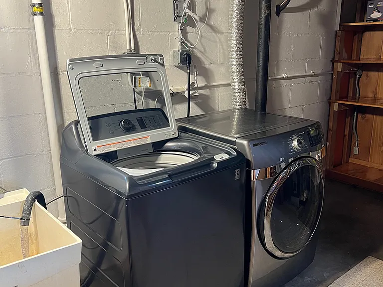 Washer and dryer in laundry room