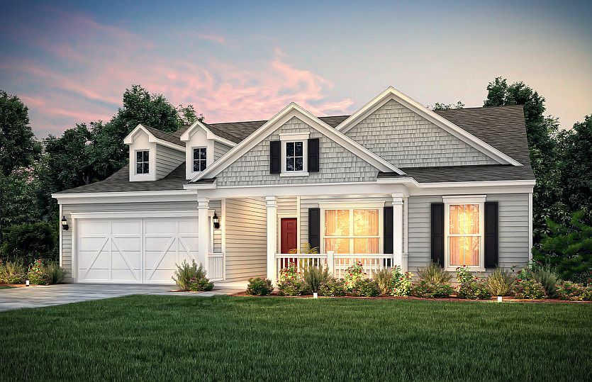 Amberwood Exterior 54 features siding, shakes and covered front porch