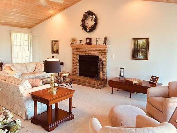 Gas logs in fireplace