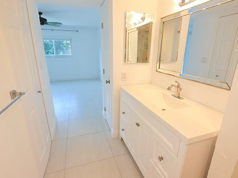 Master bathroom with walk in frameless shower.