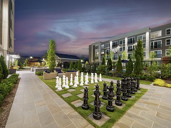 Resident courtyards featuring a variety of outdoor games