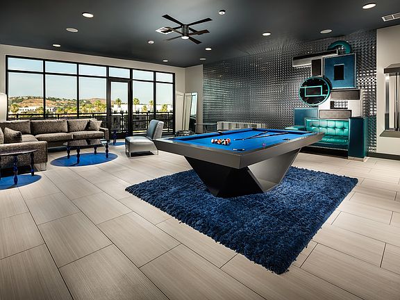 Corona, CA Metro at Main Apartments clubhouse pool table