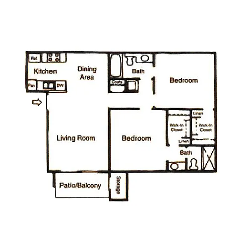 Floor plan Large 2bed 2bath