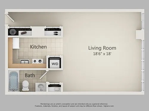 Floor plan Studio