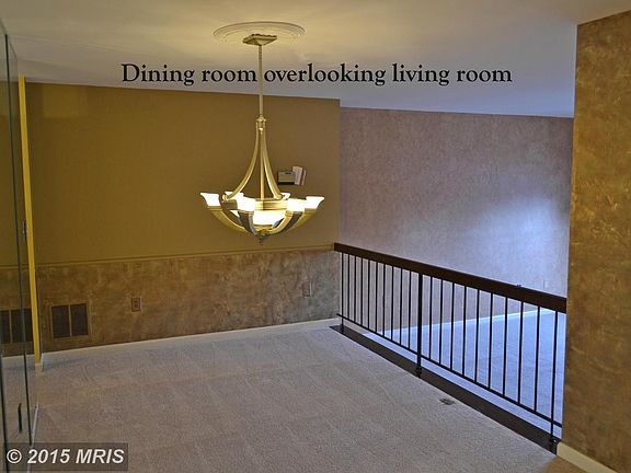 Dining room overlooking living room