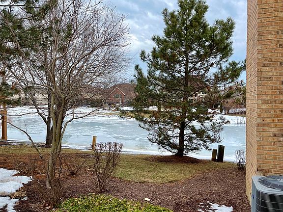 View of pond from front walkway.