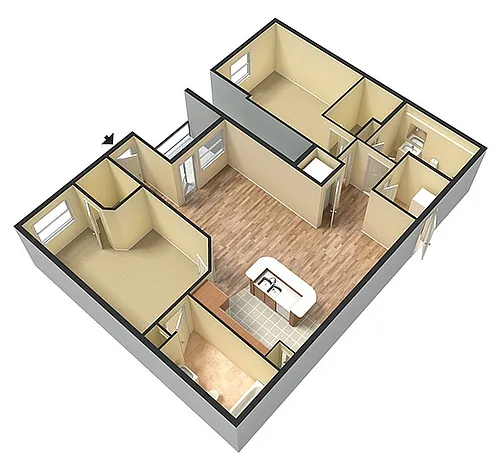 Floor plan 2 Premier Garden-Renovated