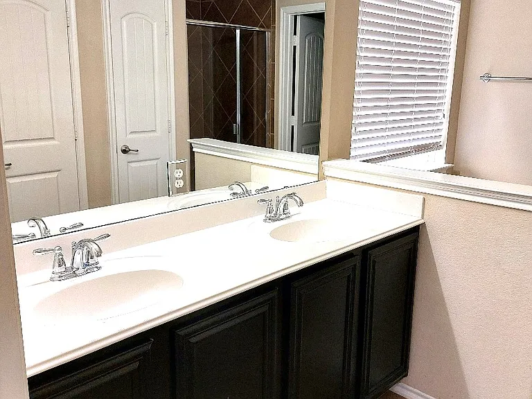 Double sinks in master bathroom