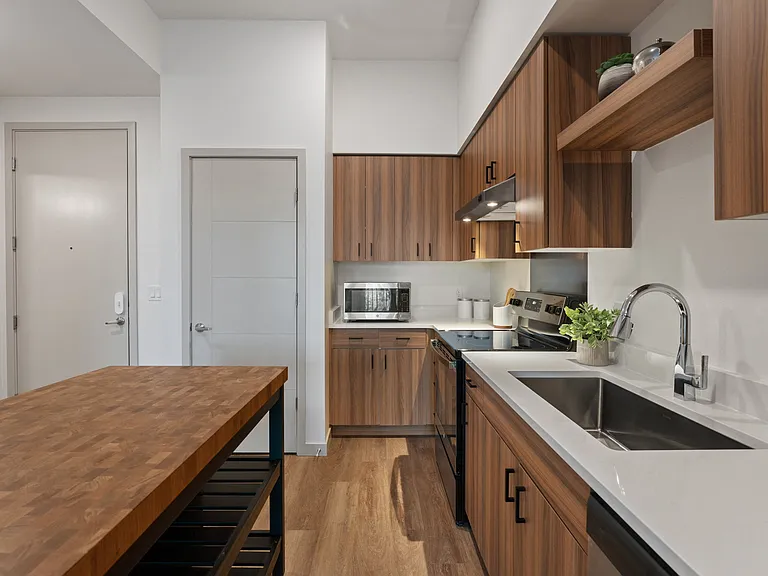 Staged Unit 107. (2BR 2BA) Similar floor plans: 207, 307 ,407, 109, 209, 309 , 409, 118, 218, 318, 418 *Unit features may vary. Inquire with our leasing office to schedule a tour.