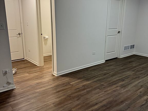 The powder room is located within the flex room