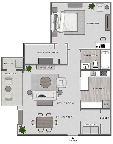 Floor plan A1-1X1