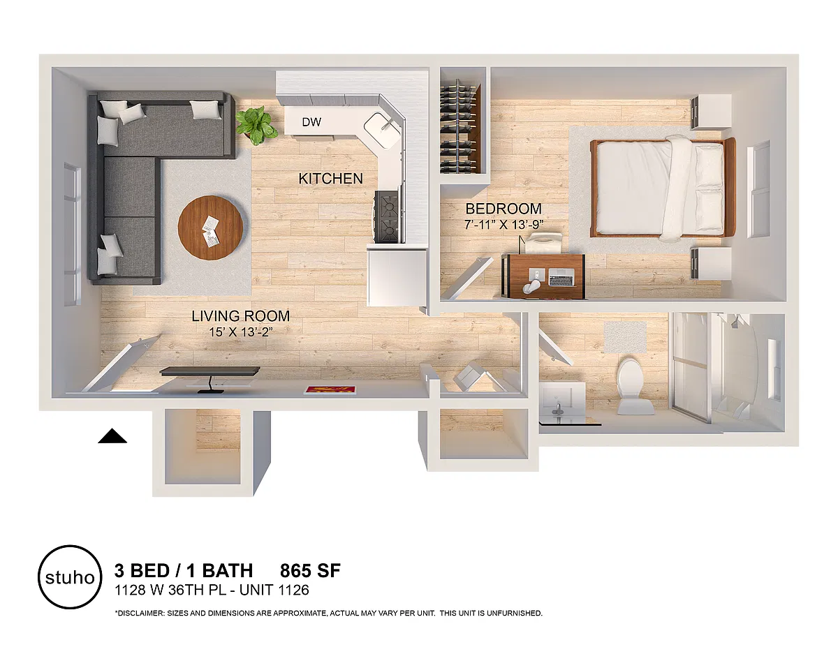Floor plan One Bedroom