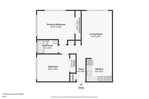 Floor plan Two Bedroom
