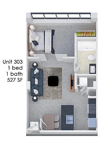 Floor plan Fording Flats 303