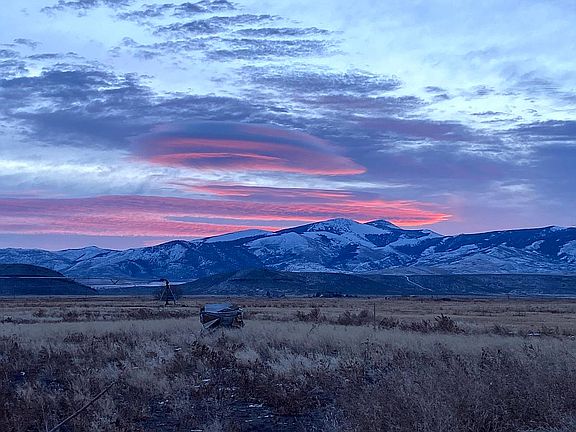 Sunrise from the house. 