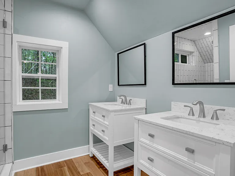 Upstairs master suite double vanity
