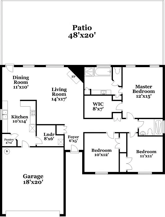 3 bed, 2.0 bath, 1475 sqft, $1,745 — Photo 2