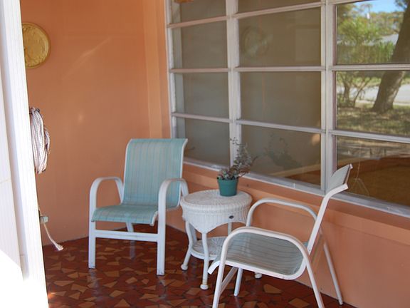 Screened front porch