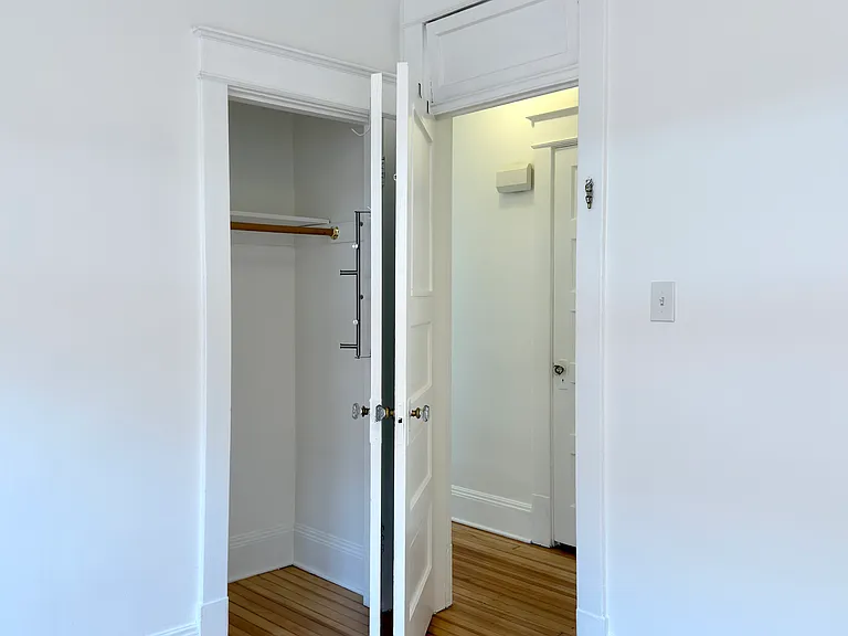 Master bedroom door details, closet