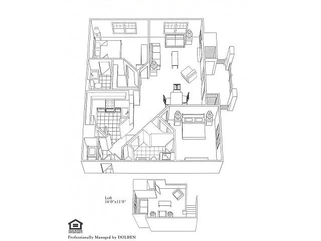 Floor plan Adams Loft