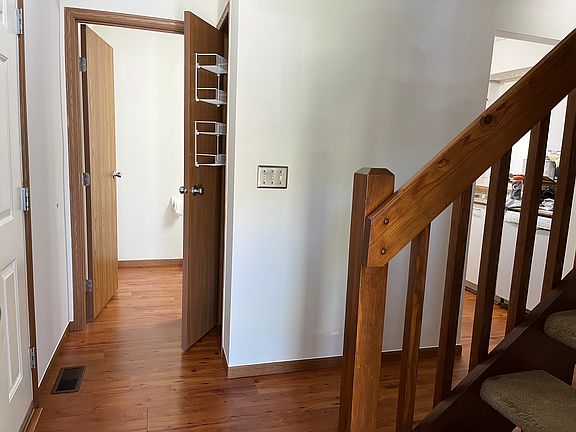 Entry looking at half bath