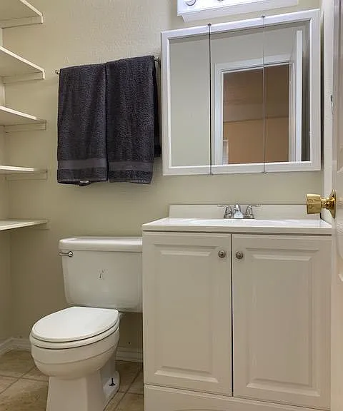 Large Bathroom with shower and tub. This bedroom shares this bathroom with one other roommate.