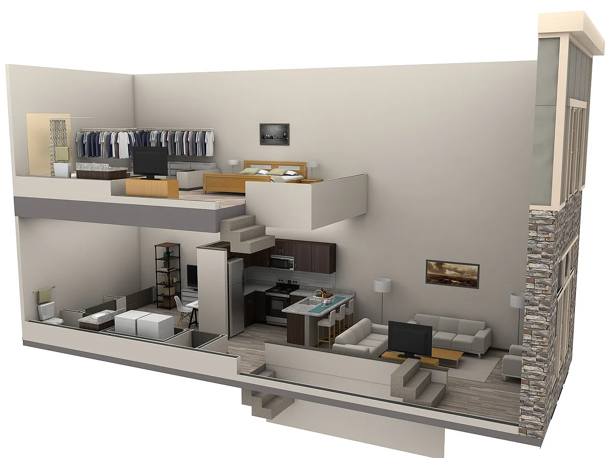 Floor plan Studio Loft