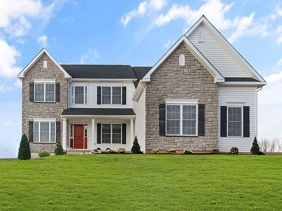 Churchill Farmhouse Exterior with Side Entry Garage